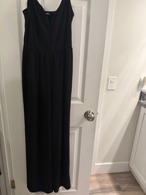 Classic Black V-Neck Jumpsuit